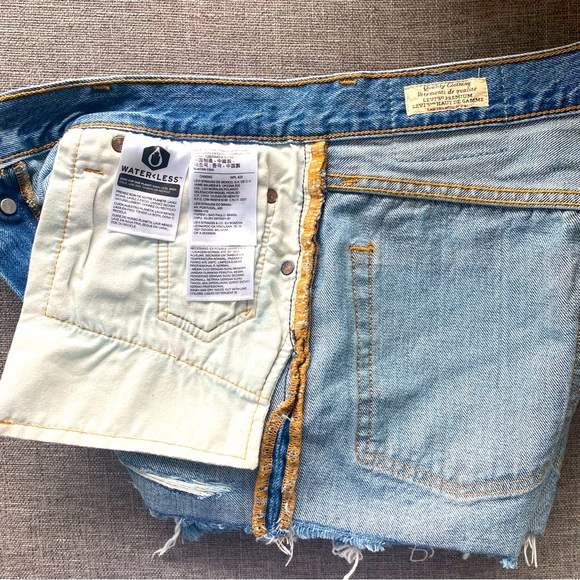 Levi’s denim shorts NWOT high rise 501 W27 - Picture 8 of 8